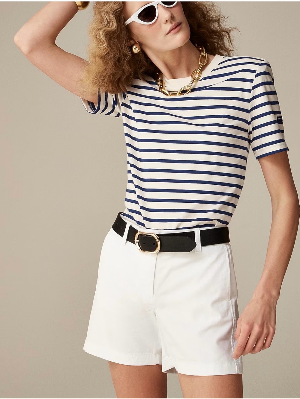 J.CREW Re-Imagined White Cotton Chino Shorts 8) 100%cotton